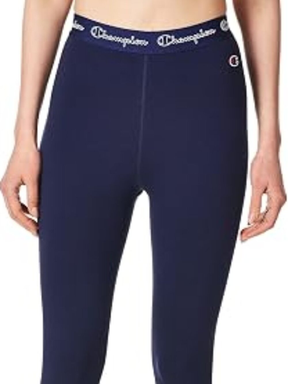 Champion Leggings Women's 2X Blue Athletic Compression Logo Stretch Activewear